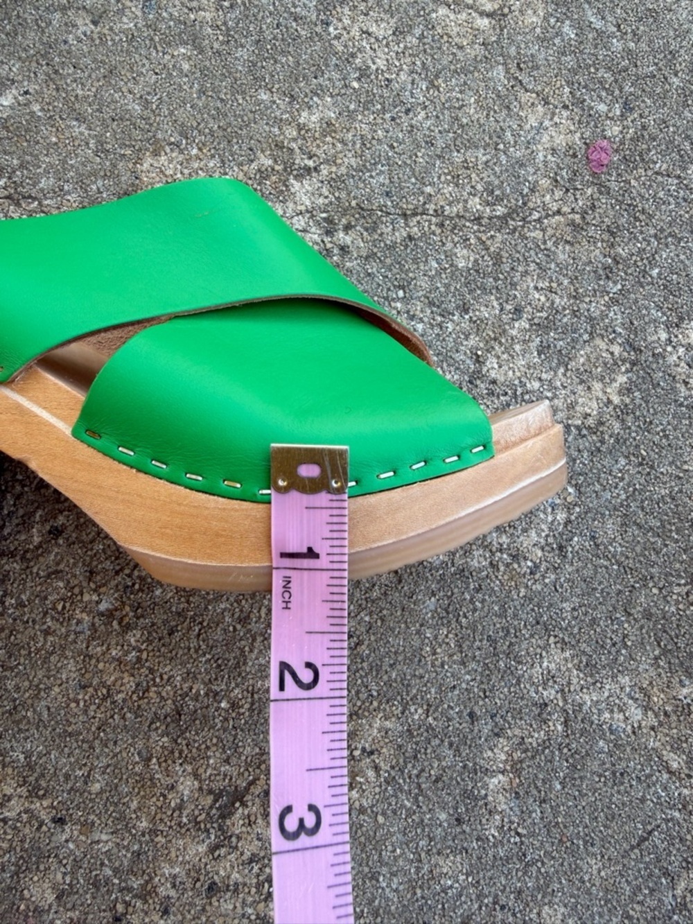 Sabot YouYou Green Leather Mules Clogs Designer Platform Heels Women’s EU 36 - Picture 13 of 16